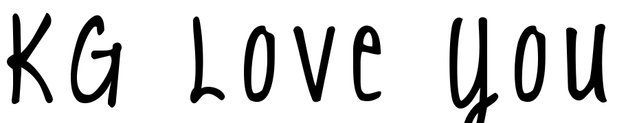 KG Love You Through It 3 Font Download Free